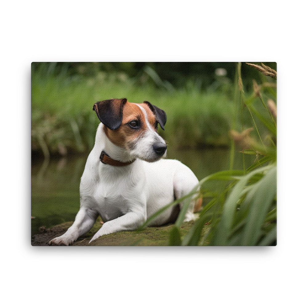 Loyal Jack Russell Terrier canvas - Posterfy.AI