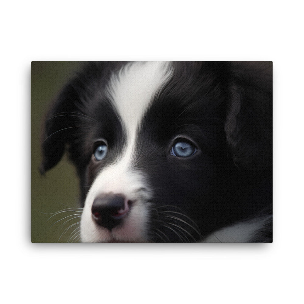 Adorable Border Collie Puppy canvas - Posterfy.AI