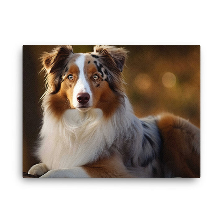 Graceful and loyal: Australian Shepherd canvas - Posterfy.AI