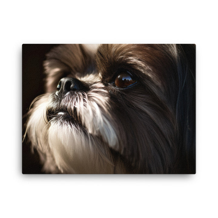 Shih Tzu Portrait in Soft Lighting canvas - Posterfy.AI