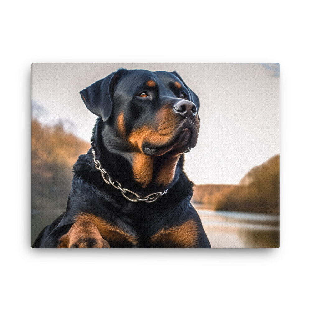 Rottweilers regal beauty canvas - Posterfy.AI