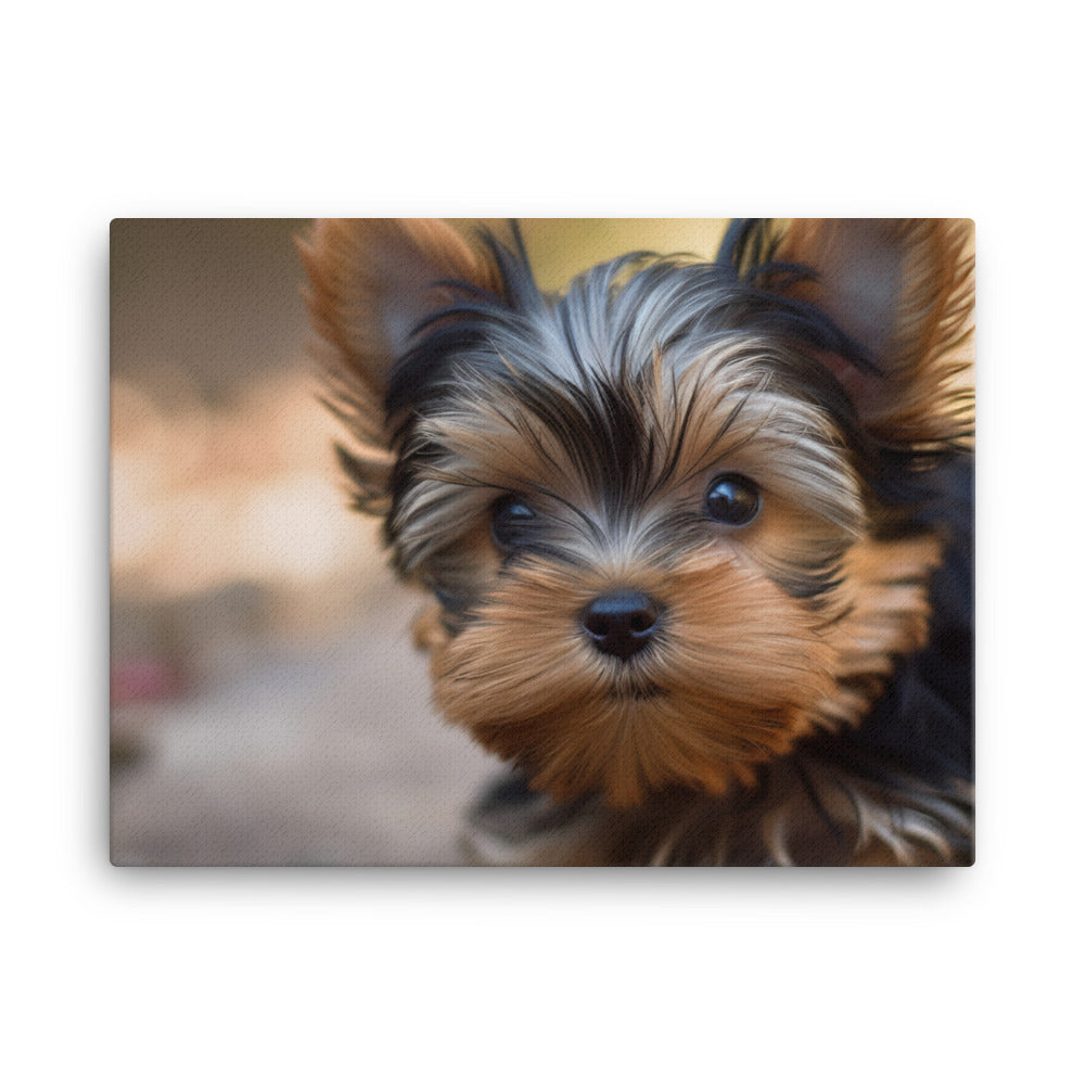 Yorkshire Terrier Pup canvas - Posterfy.AI