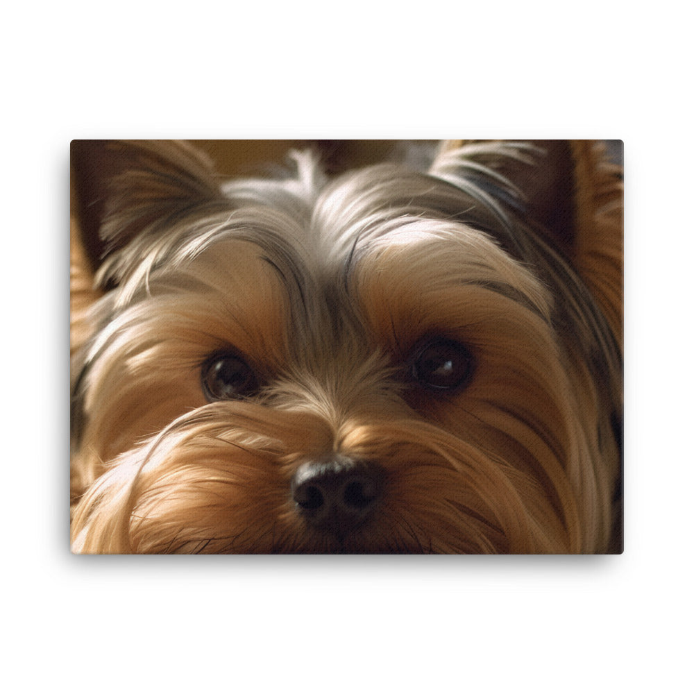 Yorkie at Home canvas - Posterfy.AI