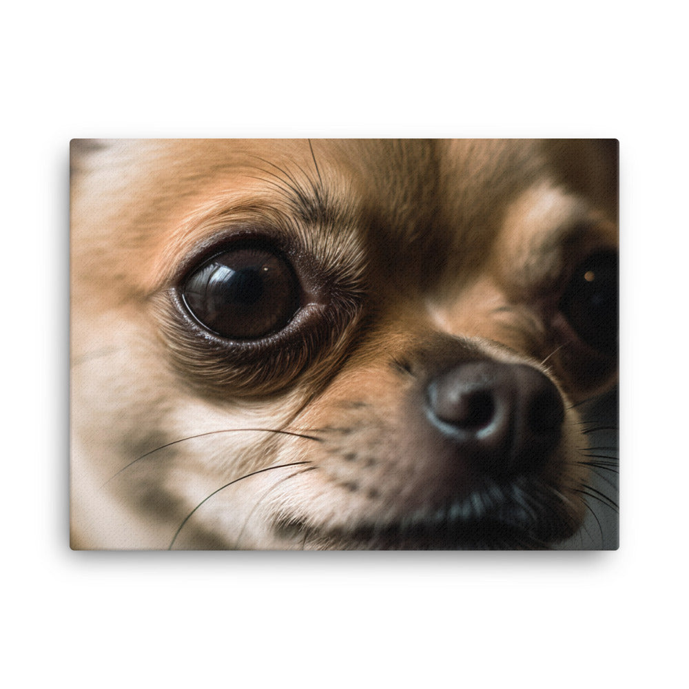 A Close-Up of a cute Chihuahuas face canvas - Posterfy.AI