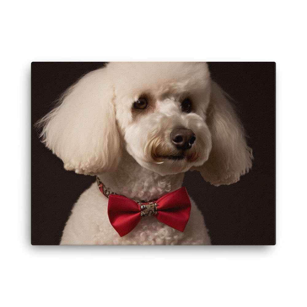 Poodle in a Bowtie canvas - Posterfy.AI