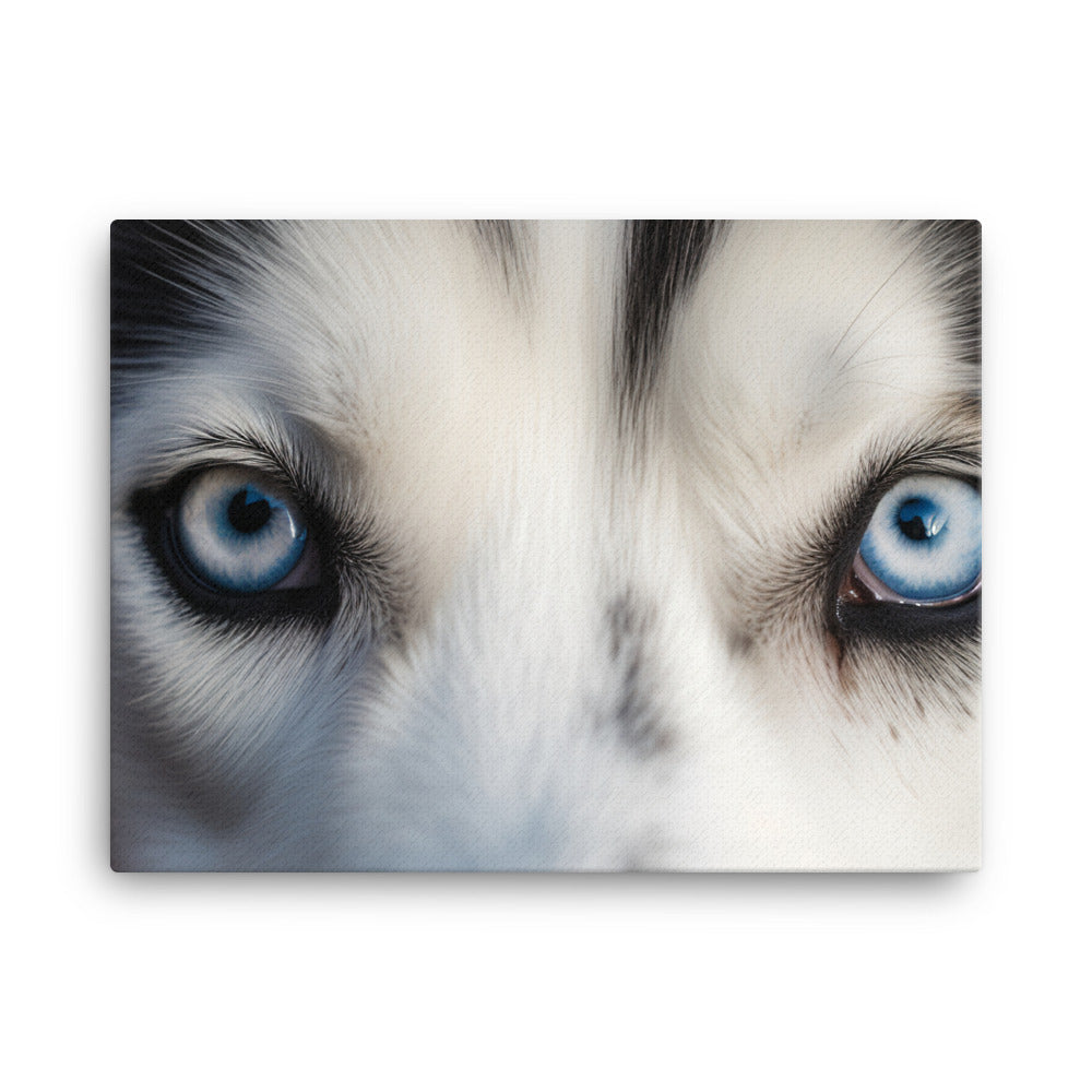 Siberian Huskys face canvas - Posterfy.AI