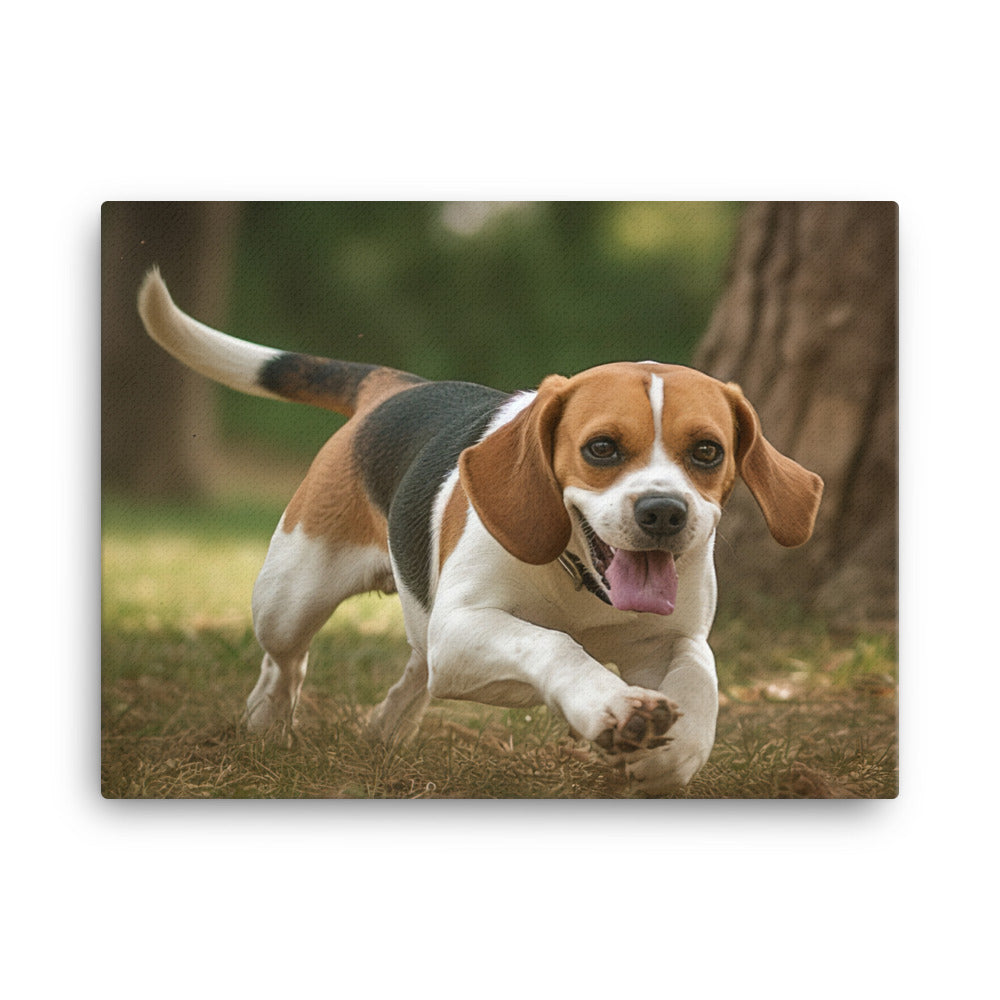 A day in the park with my Beagle canvas - Posterfy.AI