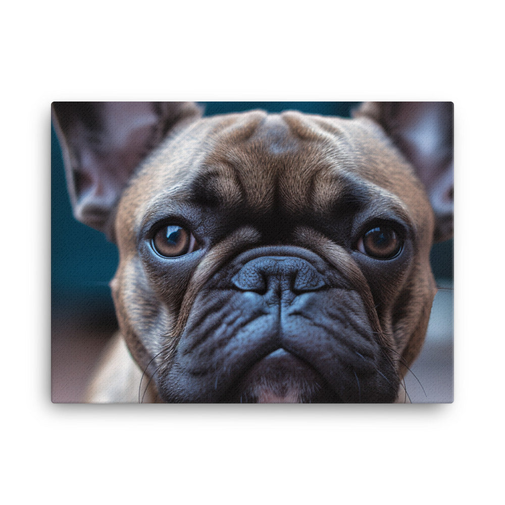 Frenchie portrait canvas - Posterfy.AI