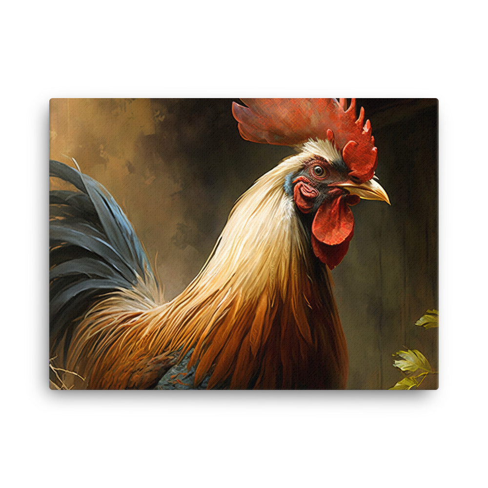 Rooster oil painting canvas - Posterfy.AI