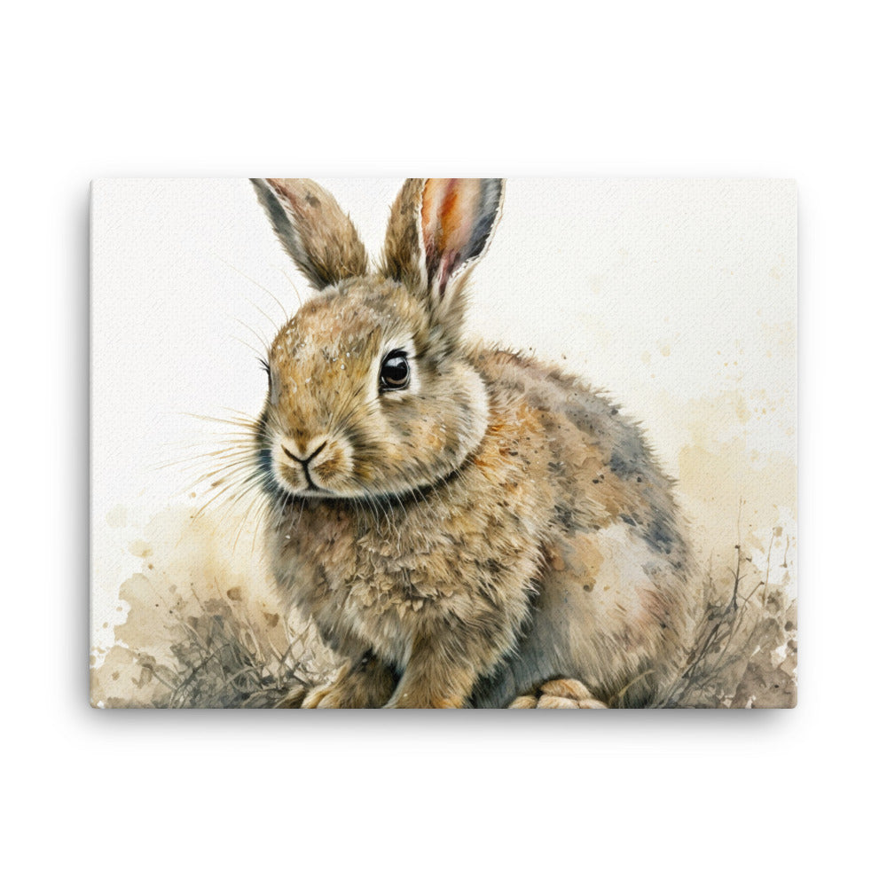 Rabbit in watercolour canvas - Posterfy.AI