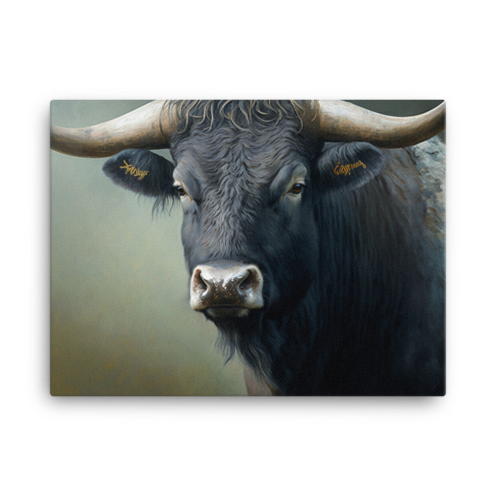 Ox oil painting canvas - Posterfy.AI