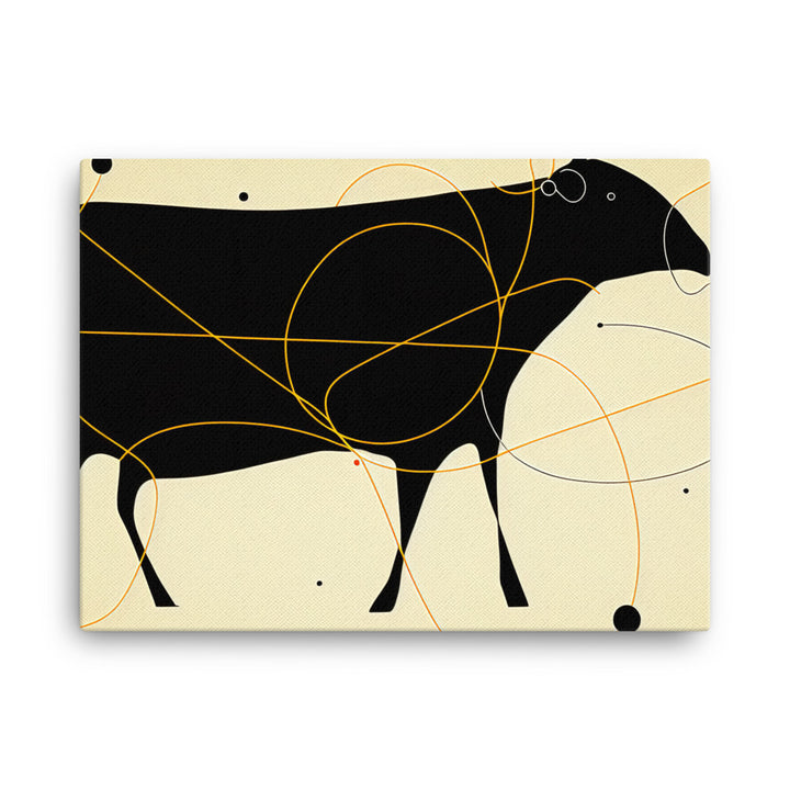 Ox in abstract simple style canvas - Posterfy.AI