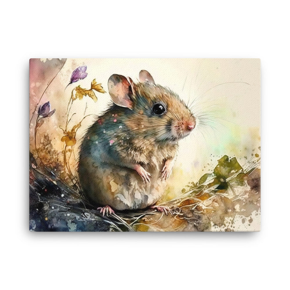 Mouse in watercolour canvas - Posterfy.AI