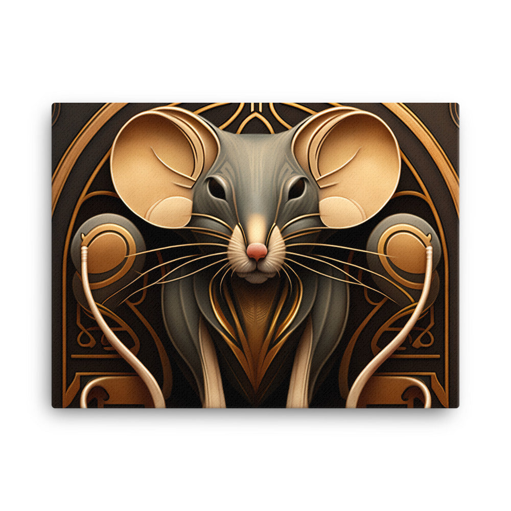 Mouse in art deco canvas - Posterfy.AI