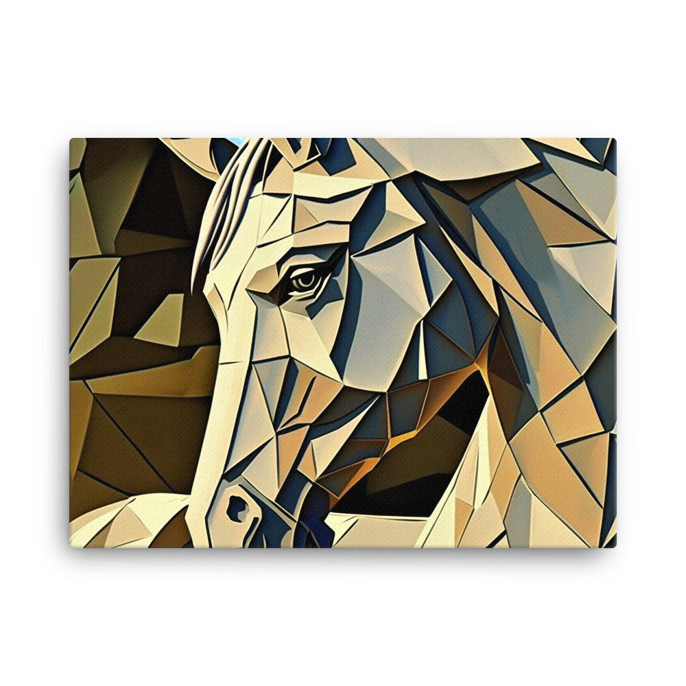 Horse in Picasso style canvas - Posterfy.AI