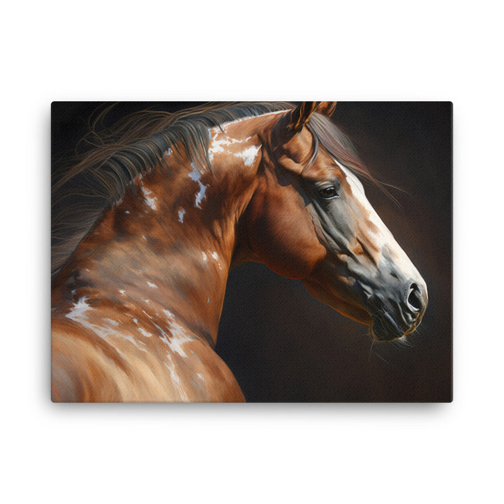 Horse in oil painting canvas - Posterfy.AI