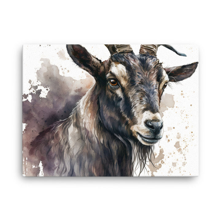 Goat in watercolour canvas - Posterfy.AI