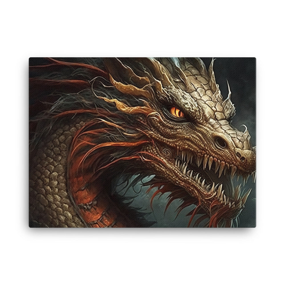 Dragon oil painting canvas - Posterfy.AI