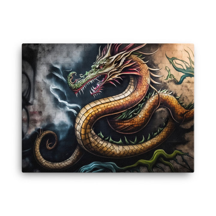 Dragon in graffiti art canvas - Posterfy.AI