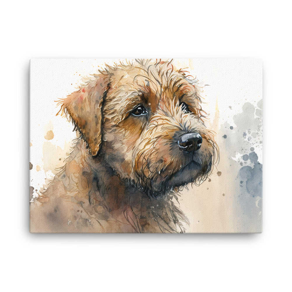 Dog in watercolour canvas - Posterfy.AI