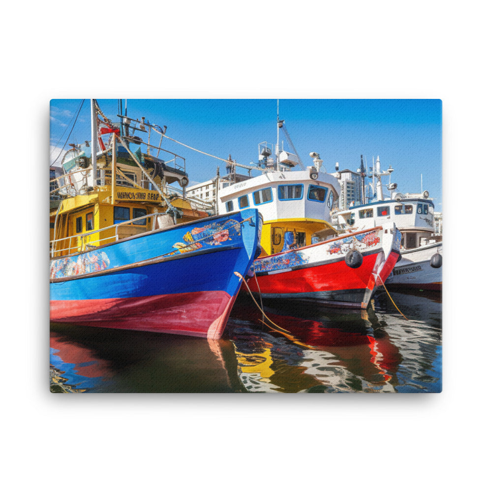 Experience Cape Towns Vibrant Waterfront canvas - Posterfy.AI