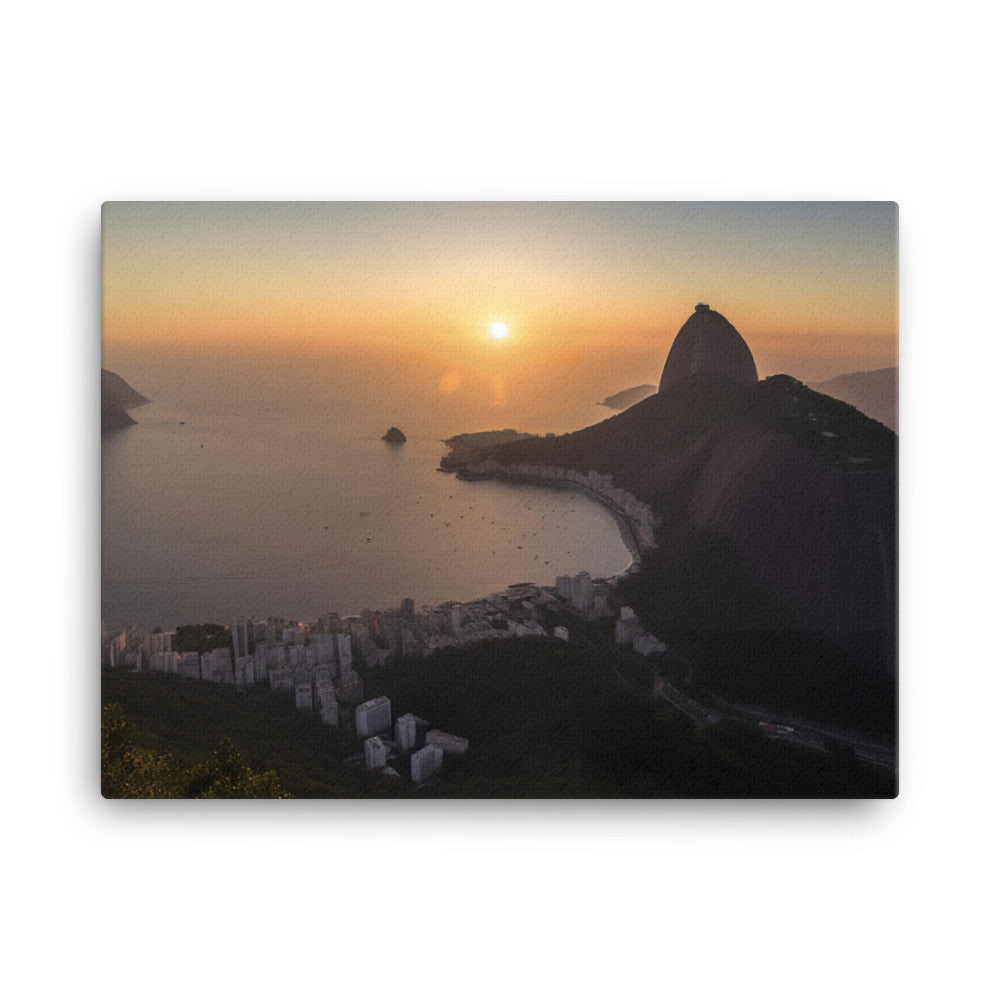 Sunrise at Sugarloaf Mountain canvas - Posterfy.AI