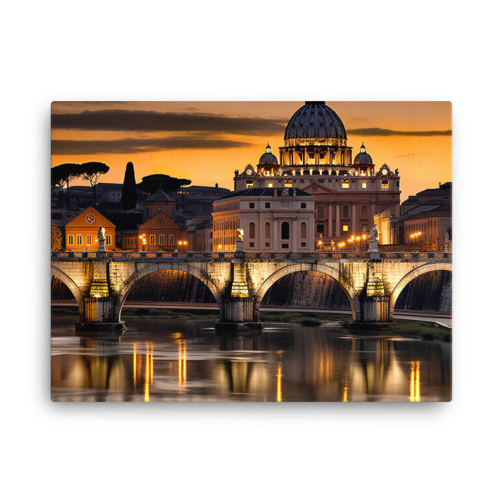 The Charm of Rome canvas - Posterfy.AI