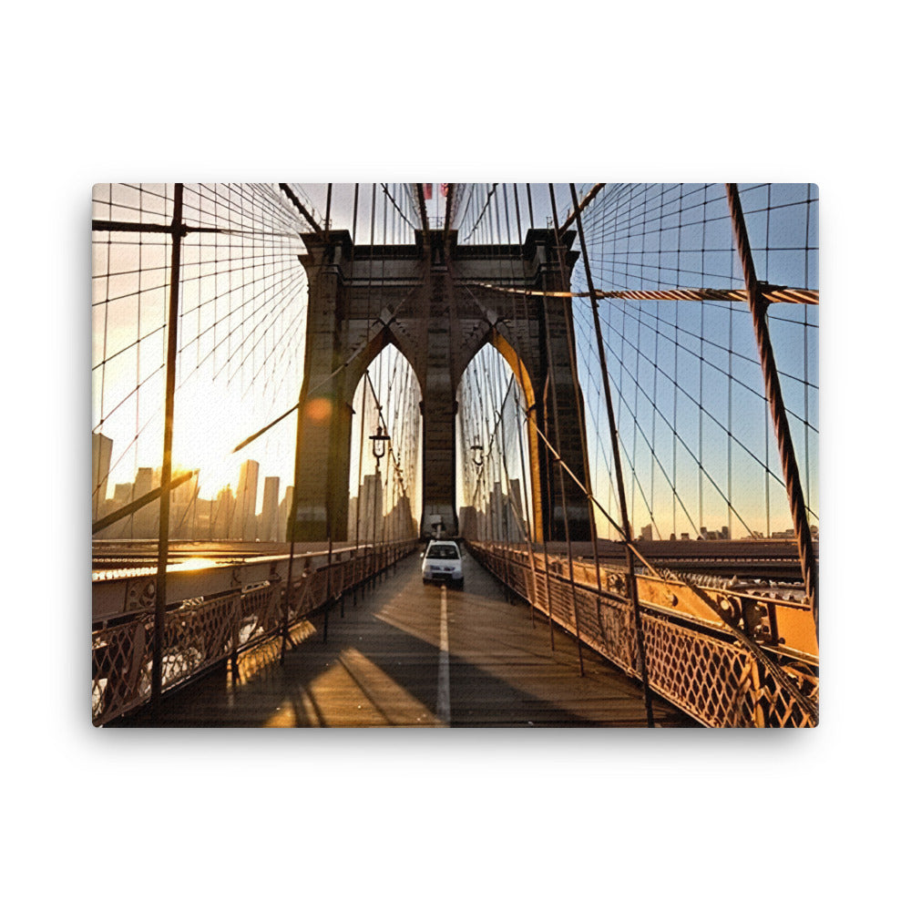 Brooklyn Bridge - A marvel of engineering and design canvas - Posterfy.AI
