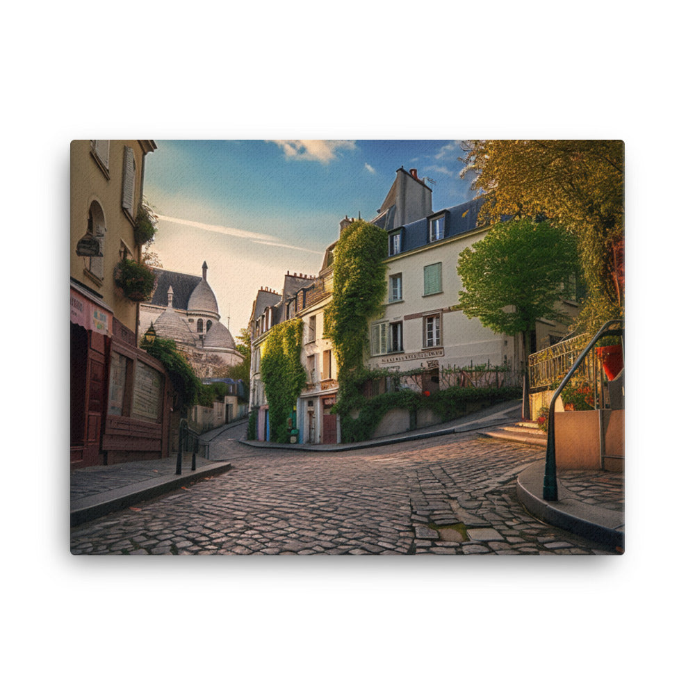 Charming Streets of Montmartre canvas - Posterfy.AI