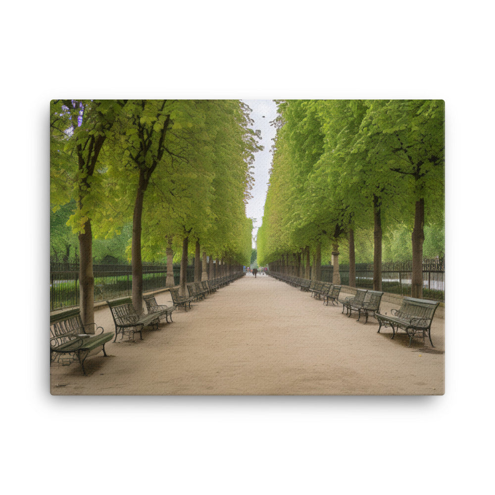 Exploring the Beauty of Parisian Gardens canvas - Posterfy.AI