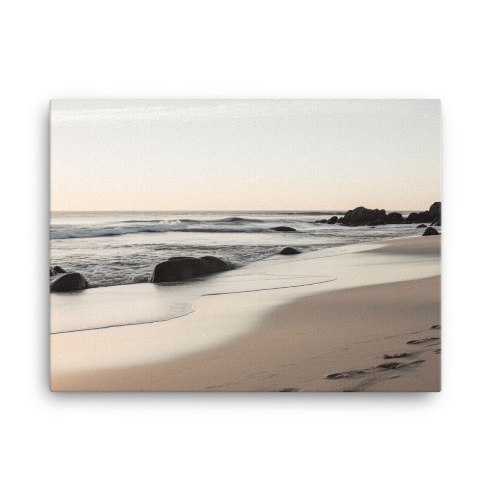 The Tranquil Beach canvas - Posterfy.AI