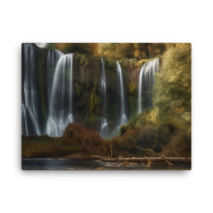 The Majestic Waterfall canvas - Posterfy.AI