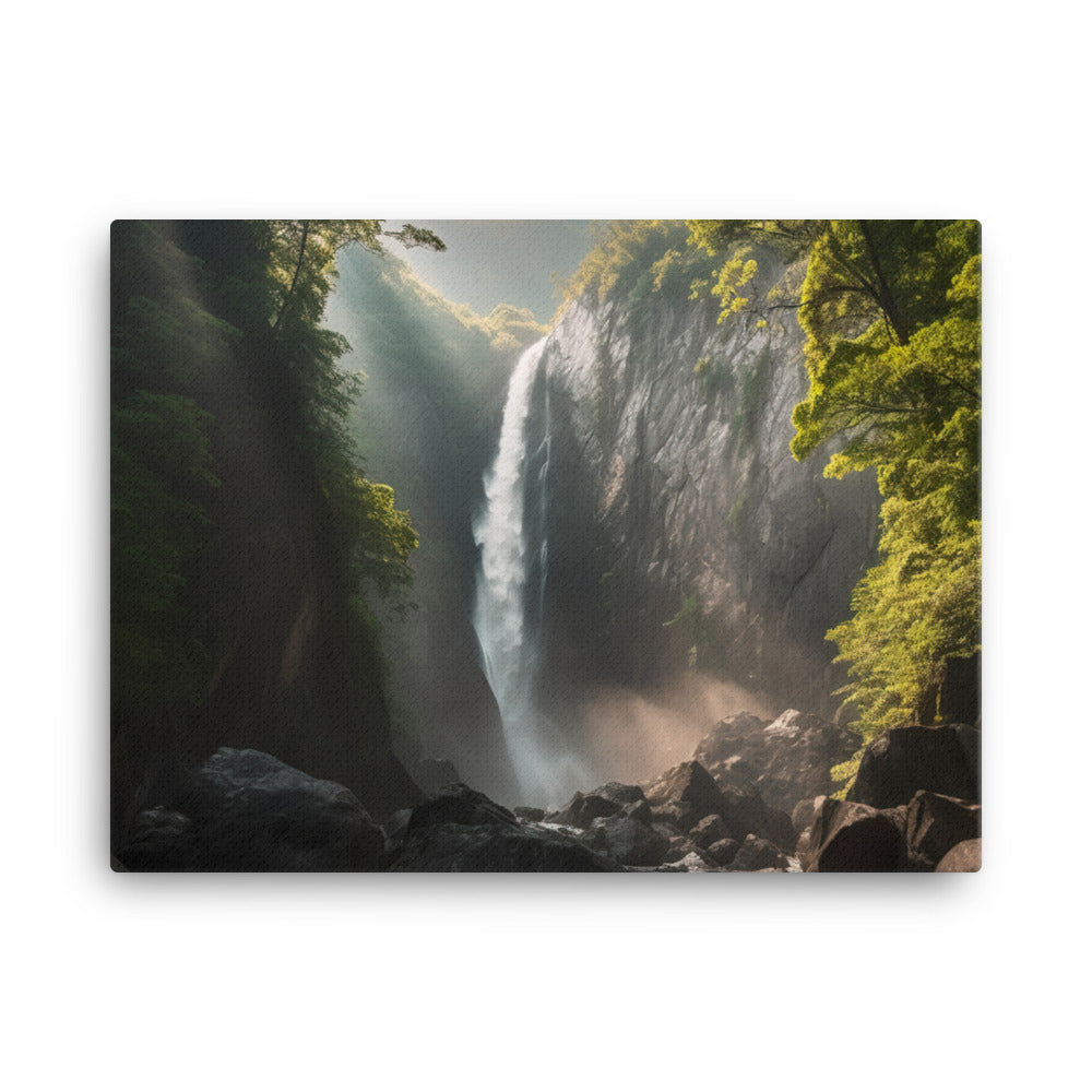 The Majestic Waterfall canvas - Posterfy.AI