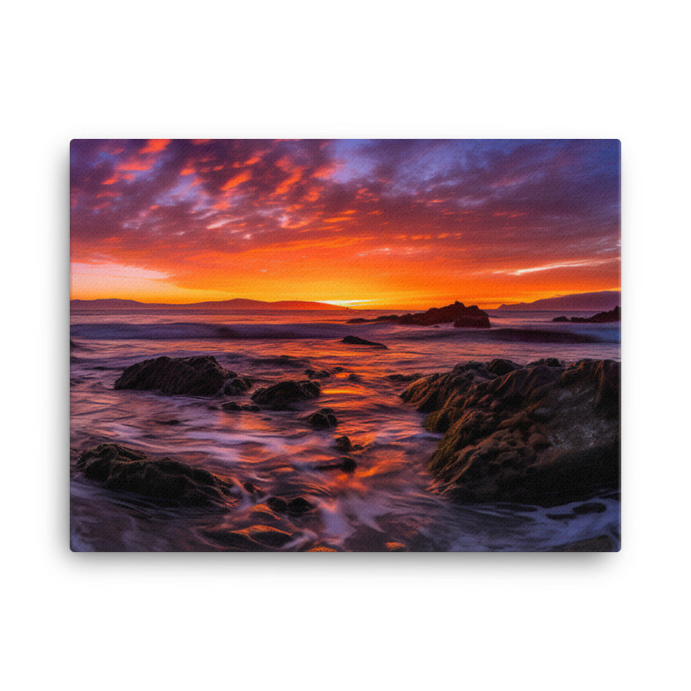 Stunning Pacific Ocean Sunset canvas - Posterfy.AI