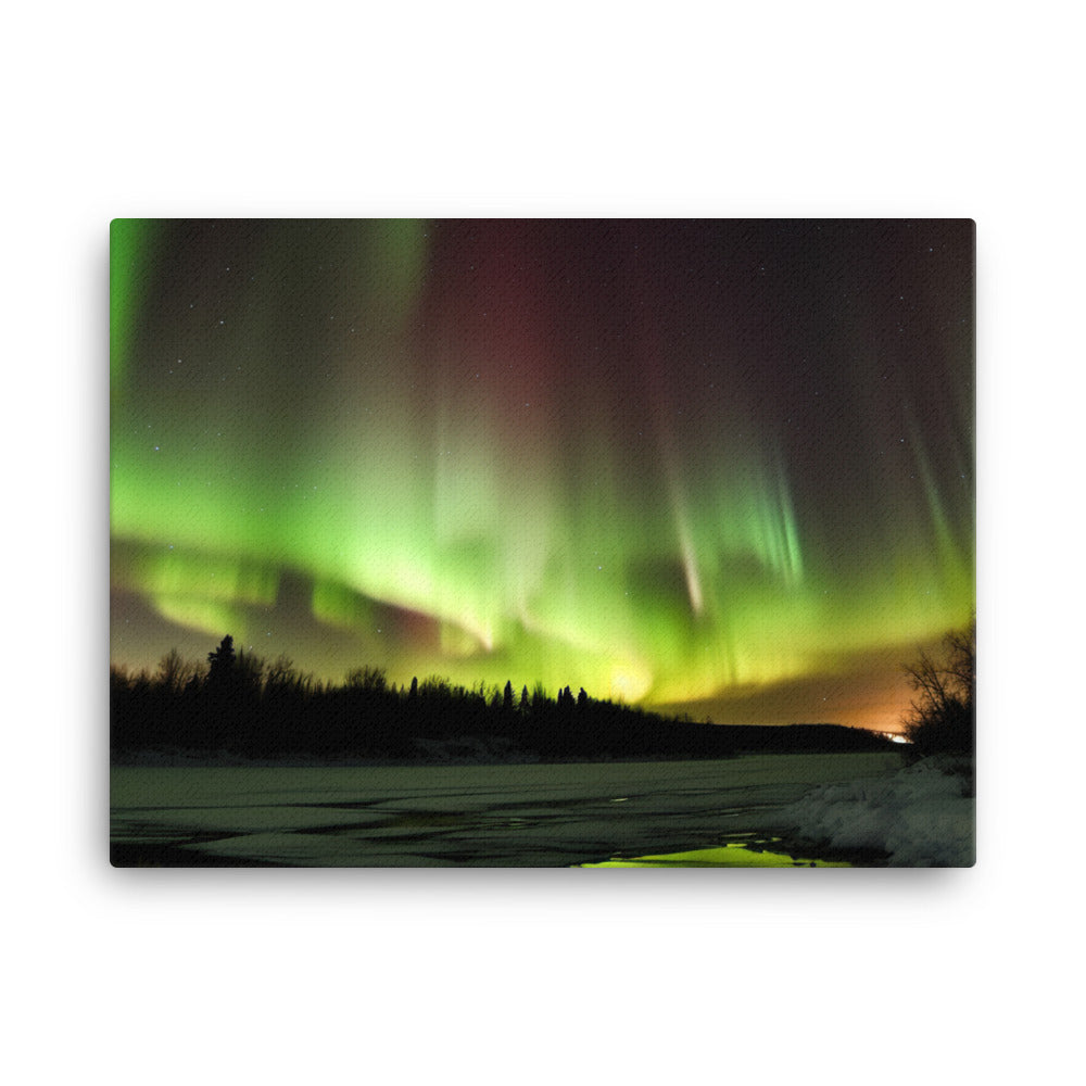 Spectacular Aurora Borealis canvas - Posterfy.AI