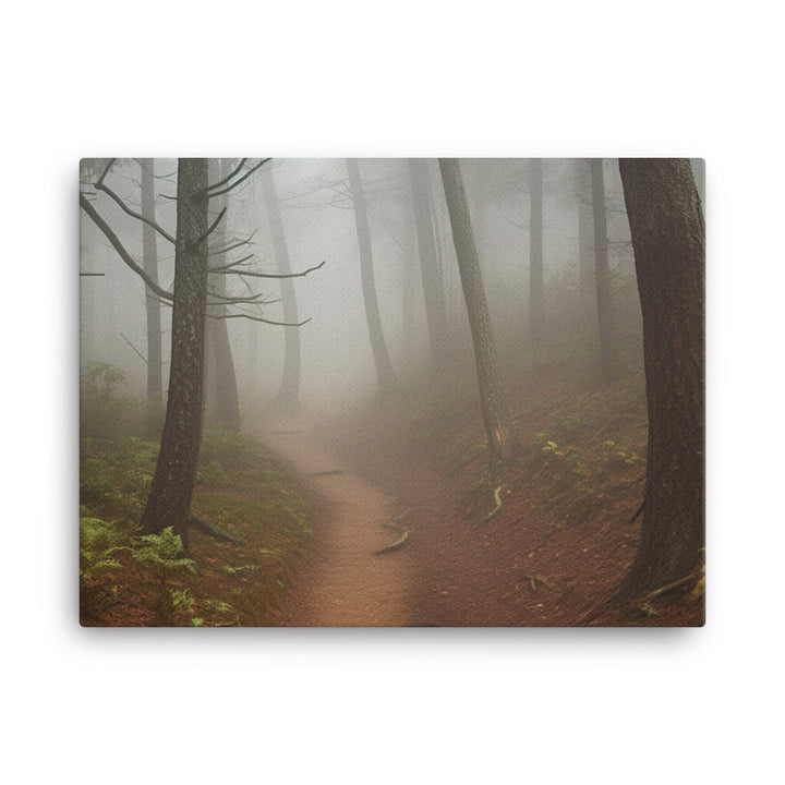 Foggy Forest Path canvas - Posterfy.AI