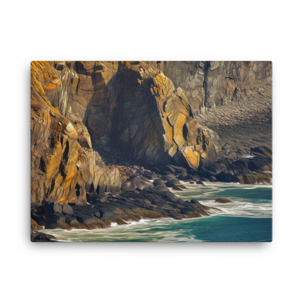 Dramatic Coastal Cliffs canvas - Posterfy.AI