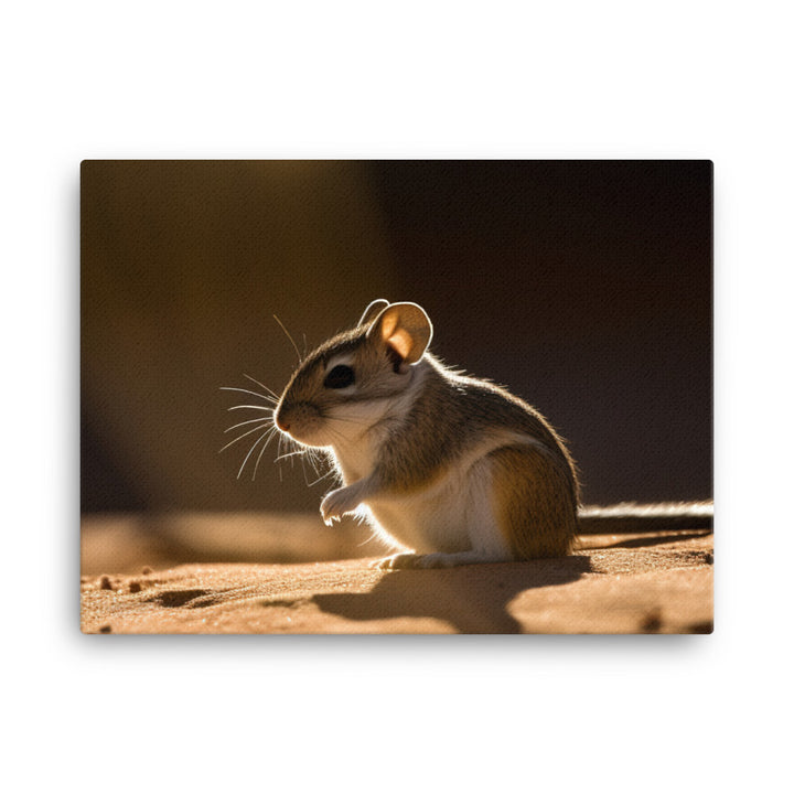 Kangaroo Rat Basking in the Sun canvas - Posterfy.AI