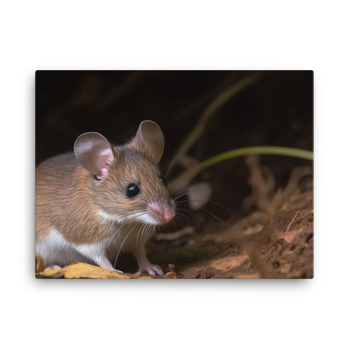 Inquisitive Deer Mouse in its Habitat canvas - Posterfy.AI