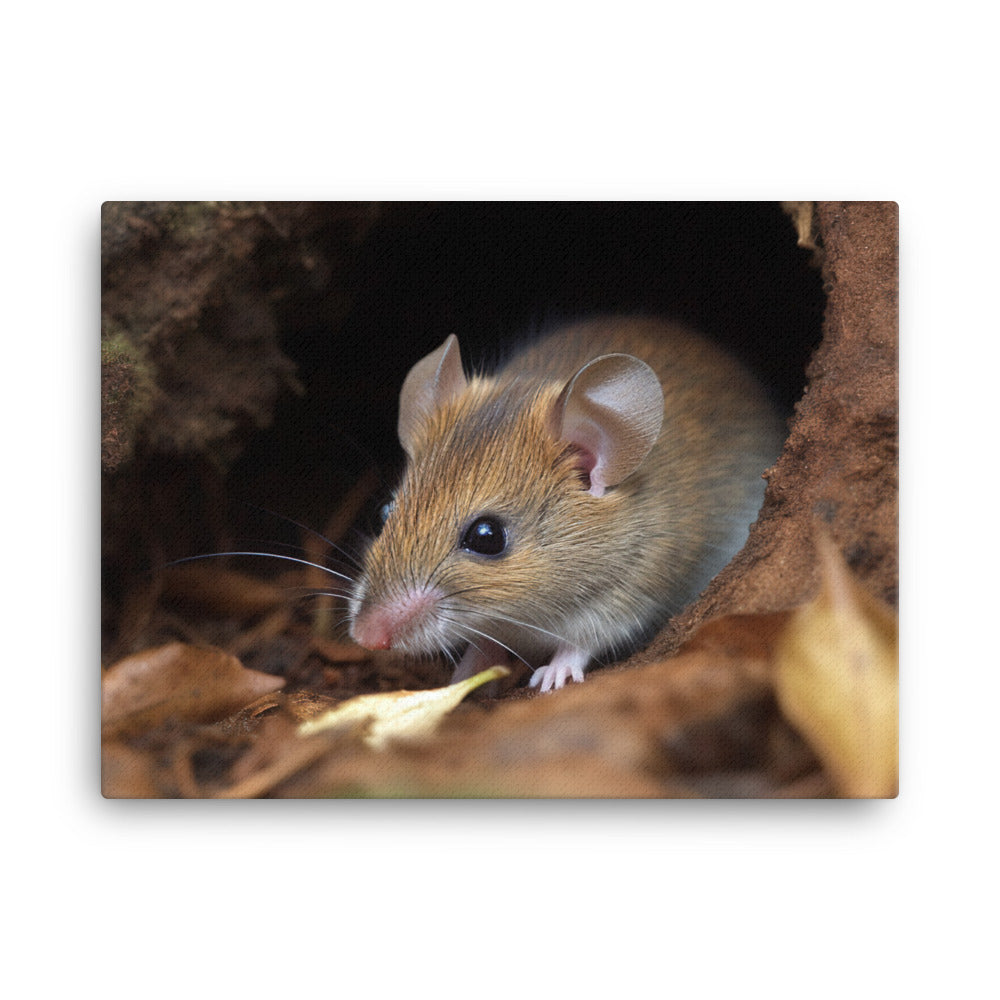 Candid House Mouse in its Natural Habitat canvas - Posterfy.AI