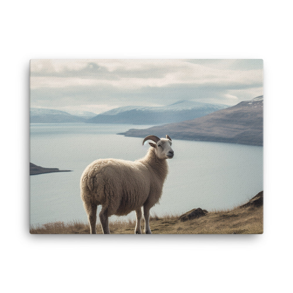 Elegant Icelandic Sheep canvas - Posterfy.AI