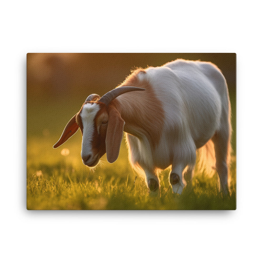 Beautiful Boer Goat Grazing canvas - Posterfy.AI