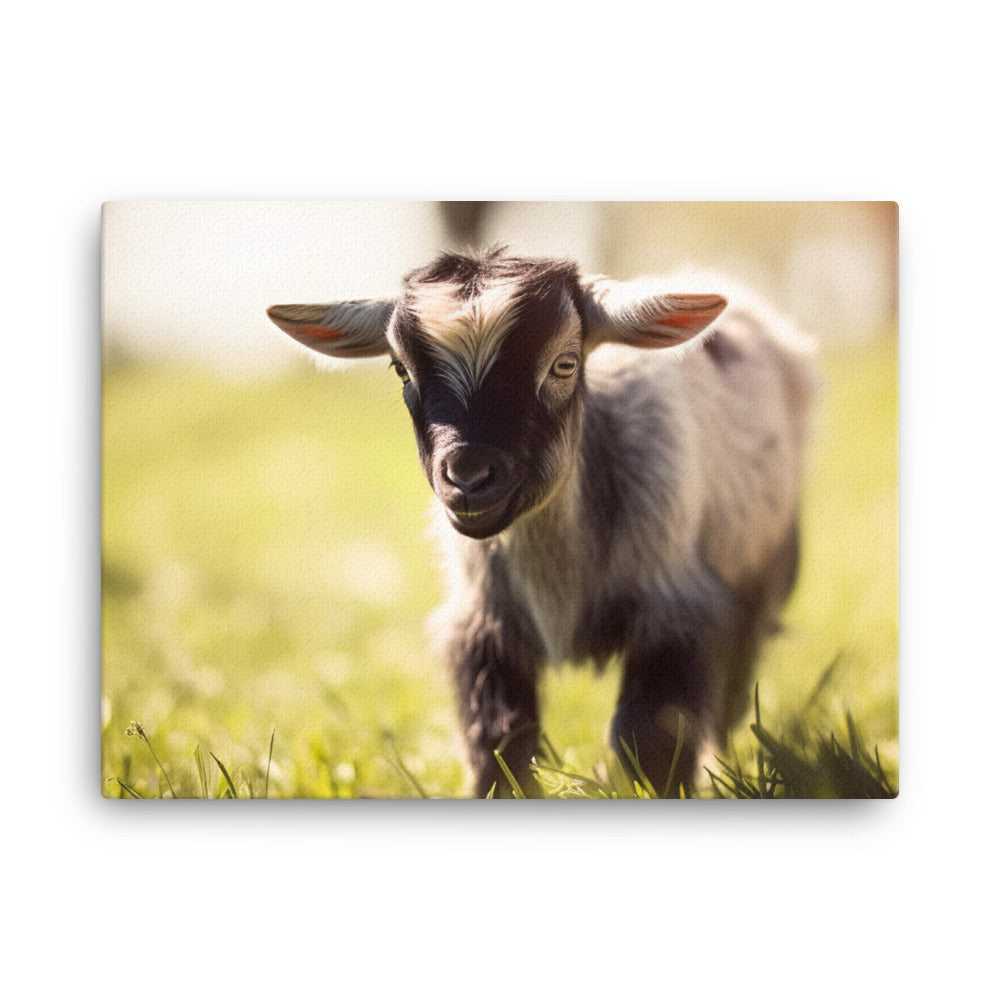 Playful Pygmy Goat in Natural Light canvas - Posterfy.AI