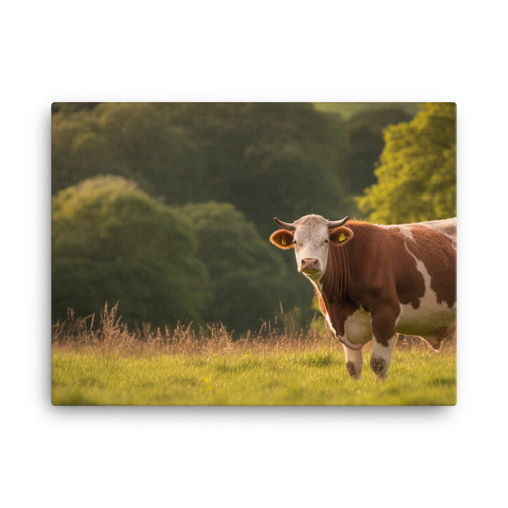 Hereford Cow standing canvas - Posterfy.AI