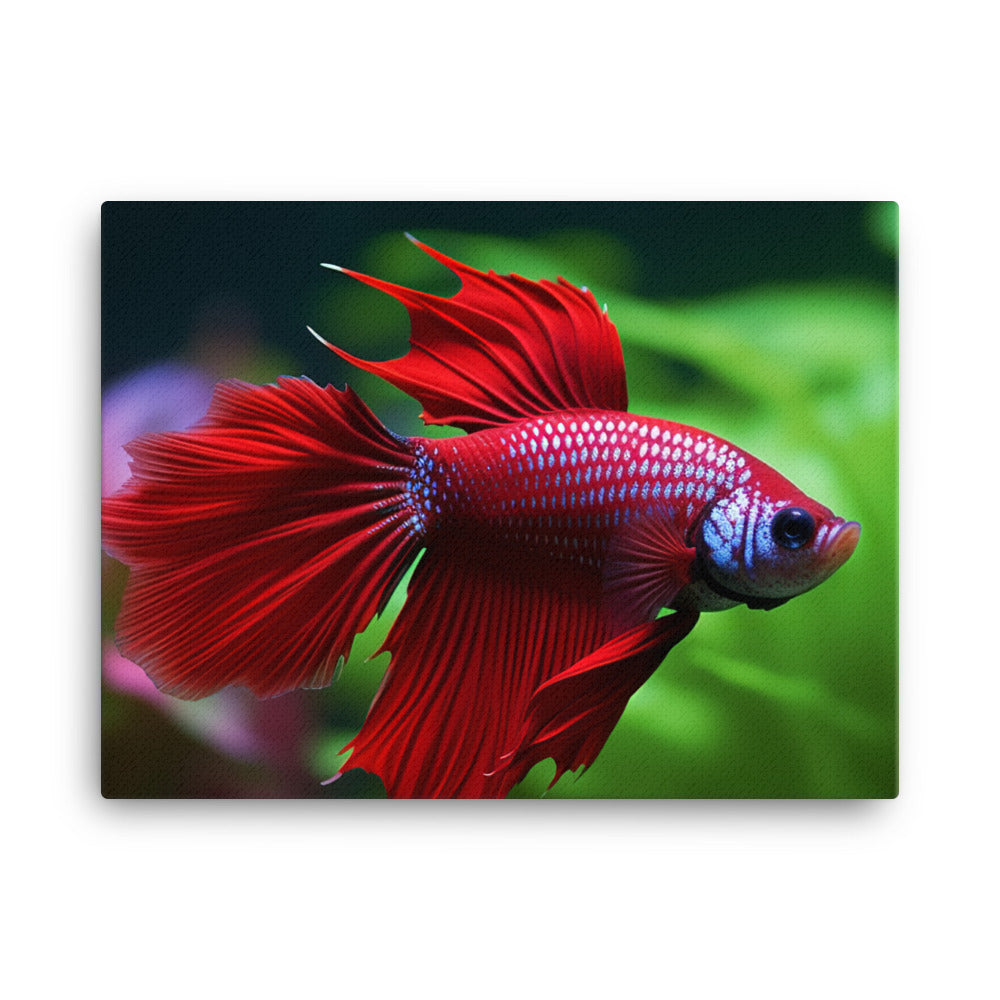 Elegant Red Betta Fish canvas - Posterfy.AI