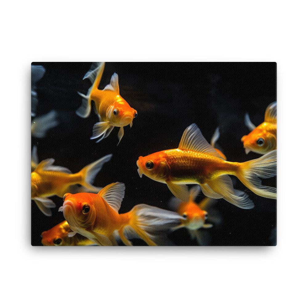 The Graceful Dance of Goldfish canvas - Posterfy.AI