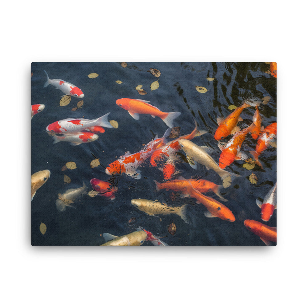 The Beauty of a Goldfish Pond canvas - Posterfy.AI