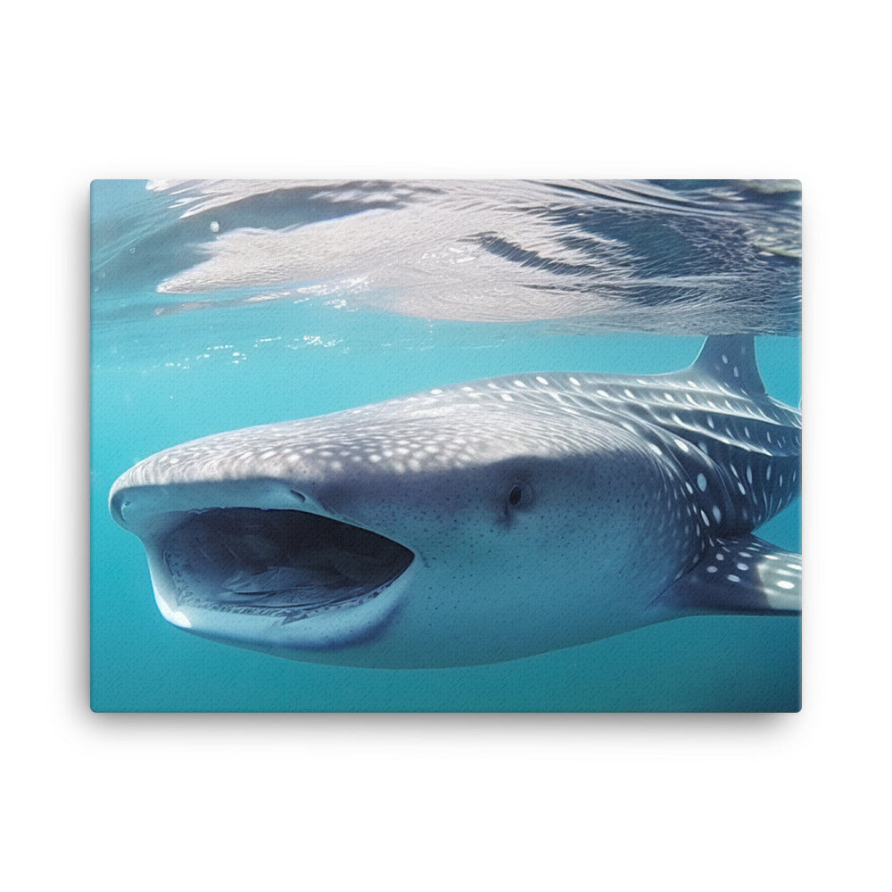 Experience the Thrill of Snorkeling with Whale Sharks canvas - Posterfy.AI