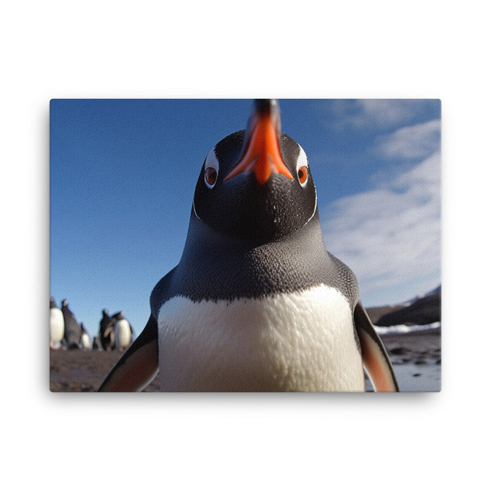 Curious Gentoo Penguin canvas - Posterfy.AI