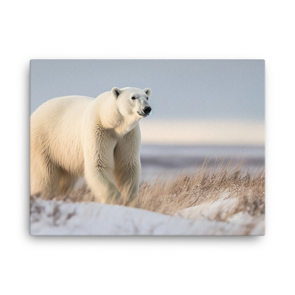 The regal beauty of the Polar Bear canvas - Posterfy.AI